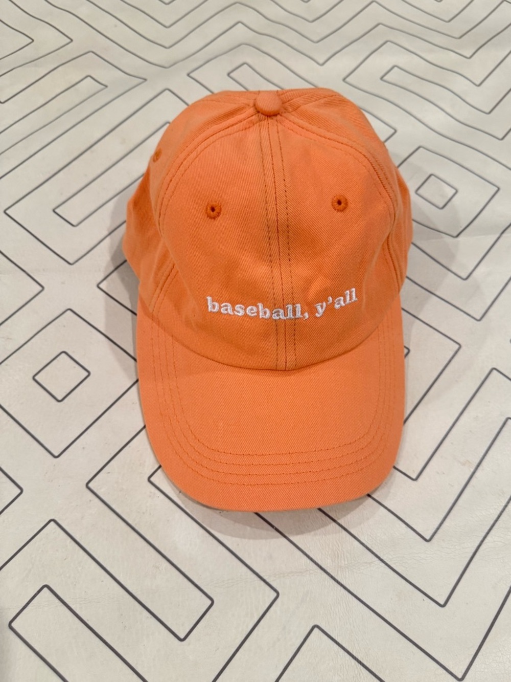 Orange "Baseball Y'all" Hat